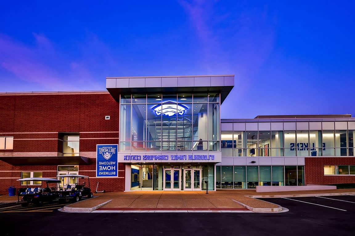The exterior of the new O'Loughlin Champions Center